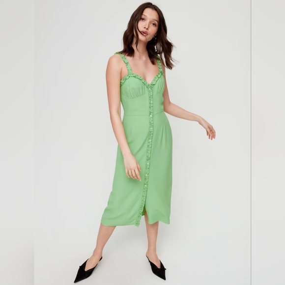 NWT Wilfred - Aritzia Green Dress - Picture 4 of 4